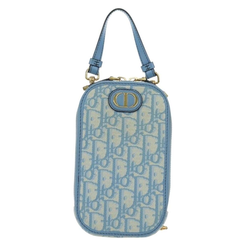 Dior Trotter Phone Holder Chain Light Blue